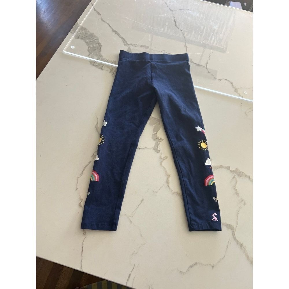 Joules Kid's Girl's Blue Luxe Artwork Leggings Pants‎ Size 4